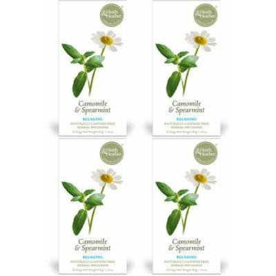 (4 PACK) - Heath And Heather - Camomile Spearmint Tea | 20 Bag | 4 PACK BUNDLE