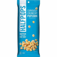 Halfpops Curiously Crunchy Popcorn Butter and Pure Ocean Sea Salt 1.4 Oz - Pack of 15