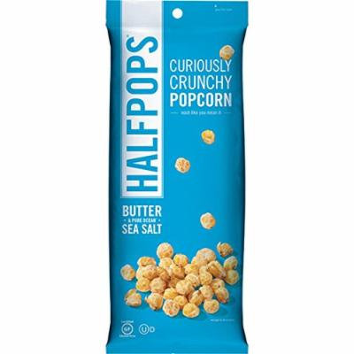 Halfpops Curiously Crunchy Popcorn Butter and Pure Ocean Sea Salt 1.4 Oz - Pack of 15