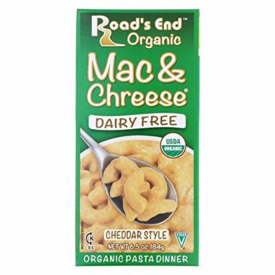 Road's End Organics Mac and Cheese Pasta - Cheddar Style - Case of 12 - 6.5 oz.