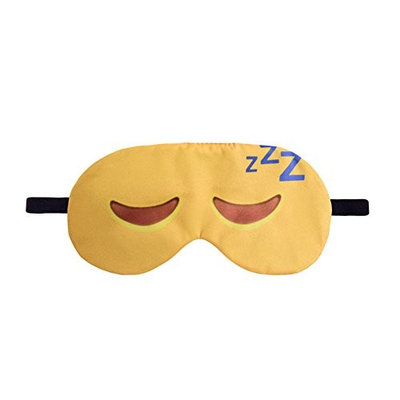 AhlsenL Kawaii Emoji Sleep Mask, Super Smooth Soft, Lightweight, Breathable and Comfortable, Elastic Strap Sleeping Mask Eye Cover Blindfold for Boys and Girls