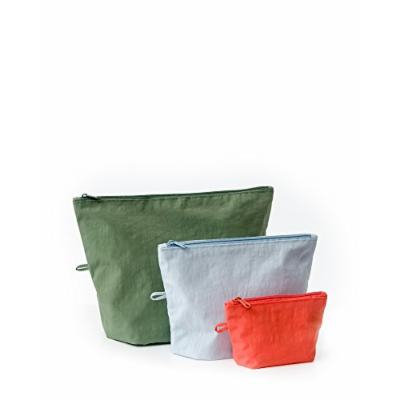 BAGGU Go Pouch Set, Expandable Nylon Zip Pouch 3 Pack for Travel and Organization, Tropical