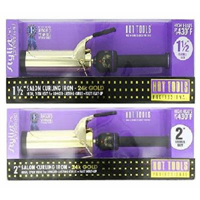 Hot Tools Professional Gold Curling Irons VALUE 2 PACK! 1½