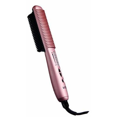 Kiss Products Professional Ceramic Hair Styling Comb Straightener Gold Edition – Includes 2 Clip Accessory, 12 Ounce