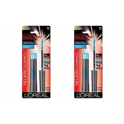 (Pack of 2) -VALUE PACK! - L'oreal Telescopic Shocking Extensions Waterproof Mascara - 981 Black - 7.2ml-0.24oz