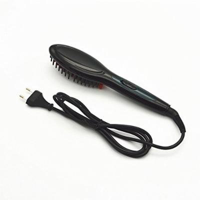 Hot Electric Hair Straightener Comb Iron Brush Auto Fast Hair Massager Tool (Black)