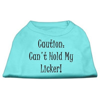 Mirage Pet Products 16-Inch Can't Hold My Licker Screen Print Shirts for Pets, X-Large, Black