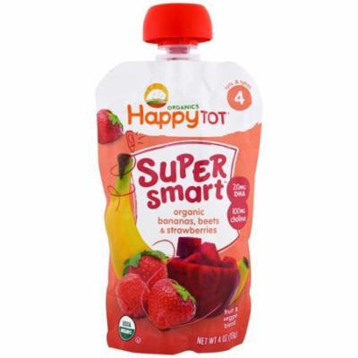Nurture Inc. (Happy Baby), Happy Tot, Stage 4, Super Smart, Fruit & Veggie Blend, Organic Bananas, Beets & Strawberries, 4 oz (pack of 2)