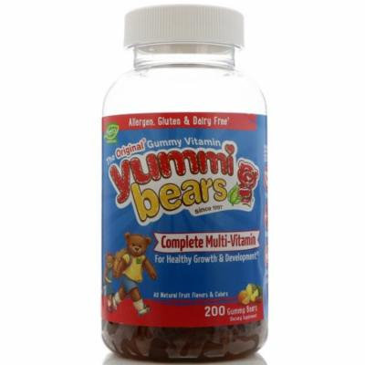 Hero Nutritional Products, Yummi Bears, Complete Multi-Vitamin, All Natural Fruit Flavor, 200 Gummy Bears(pack of 4)