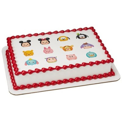 Disney Tsum Edible Icing ImageCake/Cupcake Party Topper for 1/4 sheet cake
