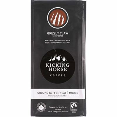 Kicking Horse Coffee - Organic - Ground - Grizzly Claw - Dark Roast - 10 oz - case of 6 - 95%+ Organic -