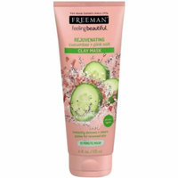 3 Pack - Freeman Feeling Beautiful Rejuvenating Clay Mask, Cucumber + Pink Salt 6 oz