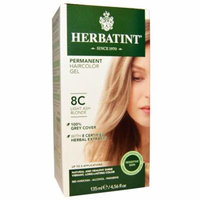 Herbatint, Permanent Haircolor Gel, 8C, Light Ash Blonde, 4.56 fl oz (pack of 4)