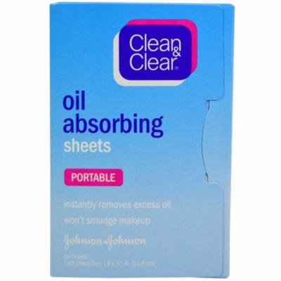 Clean & Clear, Oil Absorbing Sheets, Portable, 50 Sheets(pack of 1)