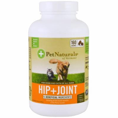 Pet Naturals of Vermont, Hip + Joint, For Dogs and Cats, 160 Chews(pack of 1)