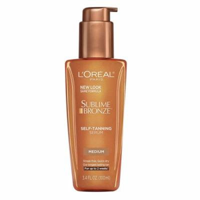 Loreal Paris Sublime Bronze Self-Tanning Serum, Medium Natural Tan, 3.4 oz, 6 Pack
