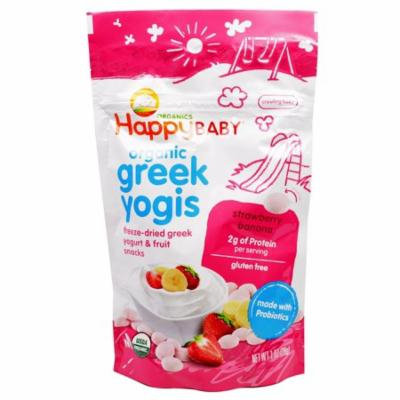 Nurture Inc. (Happy Baby), Organic Greek Yogis, Strawberry Banana, 1 oz (pack of 3)