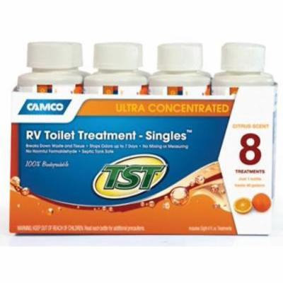 Camco TST 4 OZ Orange Singles RV Toilet Chemical Treatment Citrus Sce