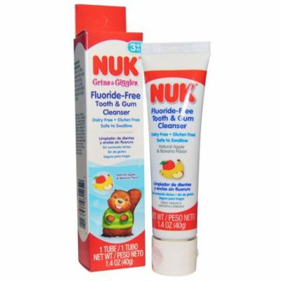 NUK, Fluoride-Free Tooth & Gum Cleanser, Apple & Banana, 1.4 oz(pack of 3)