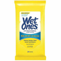 6 Pack - WET ONES Antibacterial Hand Wipes, Citrus Scent 20 ea