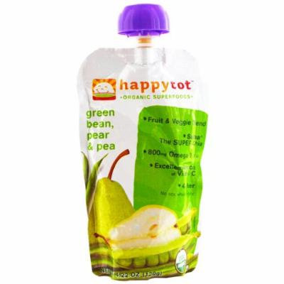 Nurture Inc. (Happy Baby), happytot, Organic Superfoods, Green Bean, Pear and Pea, 4.22 oz (pack of 6)