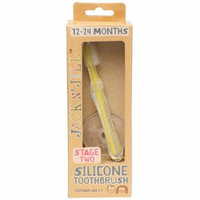 Jack n' Jill, Silicone Toothbrush, With Safety Shield, Stage 2, 1 Toothbrush & Shield(pack of 12)