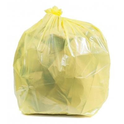 Plasticplace 40-45 Gallon Trash Bags - Yellow, case of 100 bags