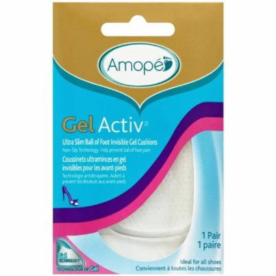 2 Pack - Amope GelActiv Ultra Slim Ball of Foot Insoles for Women, 1 pair, Size 5-10