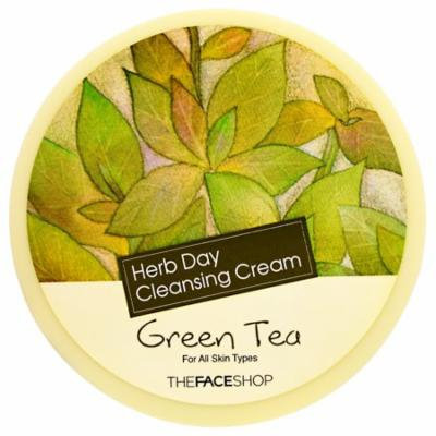 The Face Shop, Herb Day Cleansing Cream, Green Tea, 5 oz(pack of 2)