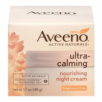 Aveeno Ultra-Calming Nourishing Fragrance Free Night Cream, 1.7 oz, 2 Pack