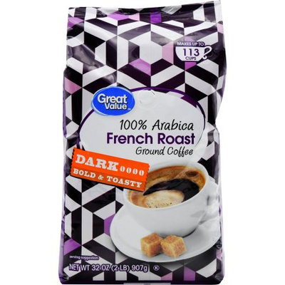 Ims International Marketing Sy Great Value French Roast Ground Coffee, Dark Roasted, 32 oz