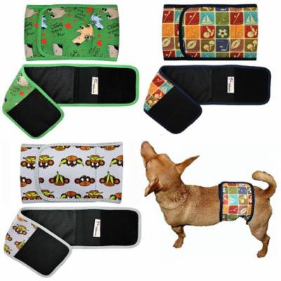 WASHABLE Dog Diaper for MALE Belly Band Wrap NEOPRENE Reusable for SMALL and LARGE Big Breeds sz M (waist 13