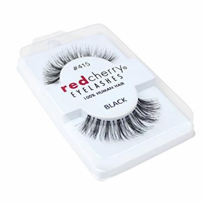 Red Cherry 100% Human Hair False Eye Lashes Fake Eye Lashes #415 Ivy 12 Pack