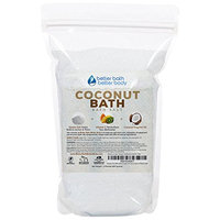 Coconut Bath Salt 32oz (2-Lbs) - Epsom Salt Bath Soak With Coconut Fragrant Oil Plus Vitamin C Crystals - Enjoy The Sweet Exotic Aromatherapy Of Coconut