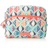 Vera Bradley Iconic Medium Cosmetic, Signature Cotton, Go Fish