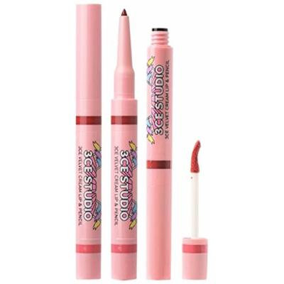 3CE Studio Velvet Cream Lip & Pencil, Heart