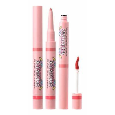 3CE Studio Velvet Cream Lip & Pencil, Chapter Pink