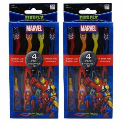 Dr. Fresh Marvel Heroes Standing Toothbrush, 4 Count per pack (2 Packs)