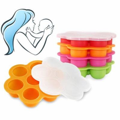 Girl12Queen Silicone Weaning Baby Food Silicone Freezer Tray Storage Container BPA Free