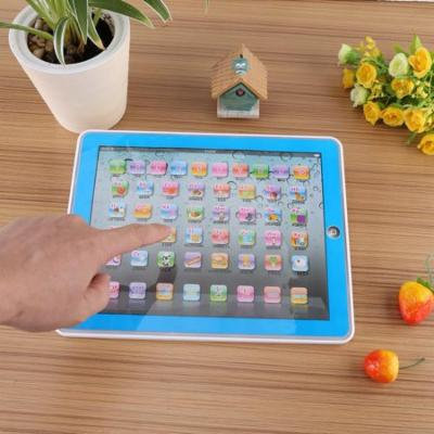 ABS Non-Toxic Eco-Friendly Baby Kids Toddler Learning English Machine Tablet Early Educational Study Toy (Blue)