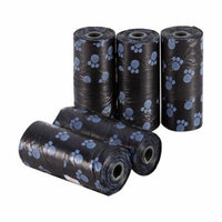 TMISHION 5 Rolls Pet Waste Bags, Dog Waste Bags, Bulk Poop Bags on a roll, Clean Up Poop Bags Refill Rubbish Bags Black
