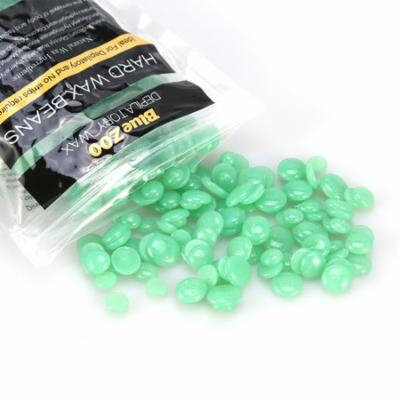 Hair Removal Hard Wax Beans, 100g/Bag Profession Depilatory Solid Granules No Strip Arm Leg Hair Removal Hard Wax Bean(Green Tea)