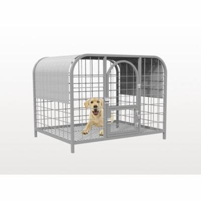 Shatex Dog Kennel Shade Cover, Pet Cage Sunblock Shade Panel With Grommets(Dog Kneel/Pet Cage Not Included) 8x12ft,Gray