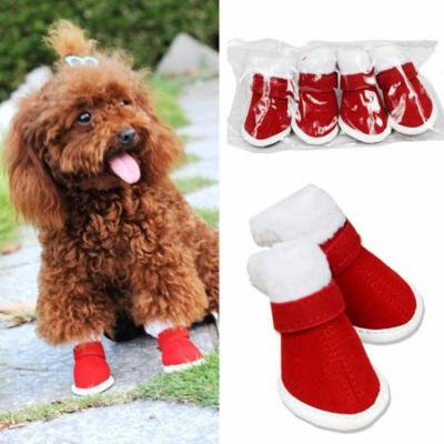 Legendog Christmas Dog Boots Anti-slip Soft Cotton Snow Boots Winter Warm Boots Puppy Boots Pet Boots Dog Shoes