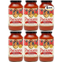 Paesana Marinara Sauce, All Natural Ingredients, 25oz (Pack of 6, Total of 150oz)