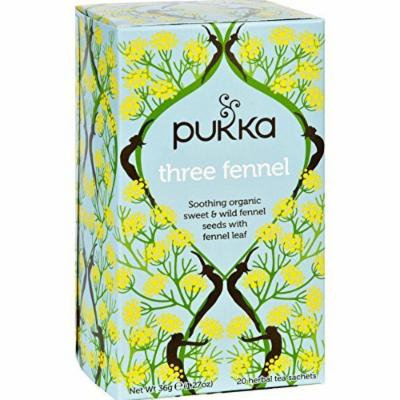 Pukka Herbal Teas Tea - Organic - Three Fennel - 20 Bags - Case of 6