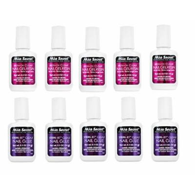+++Mia Secret 0.50 Oz Brush On Clear Resin and Strong Jet Glue, You Pick (5 Strong Jet + 5 Gel Resin) +FREE Temporary Body Tattoo