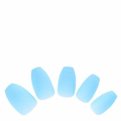 Claire's Matte Pastel Blue Coffin False Nails