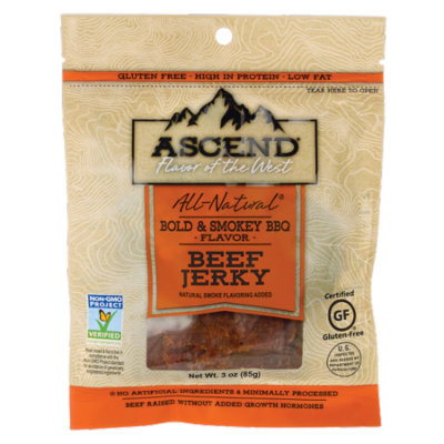 Golden Valley Natural Ascend All Natural Beef Jerky - Bold & Smokey Bbq