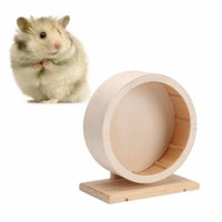 Wooden Wheel Toy Interactive Natural Hamster Toys Wooden Chew Toys for Small Animals Guinea Pig